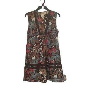 Women's 100% Cotton Dress Size Small Lightweight Tropical Beachy Boho Comfy
